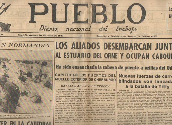 PUEBLO. DIARIO NACIONAL DEL TRABAJO. AÑO V. NUM. 1.234. MADRID, …