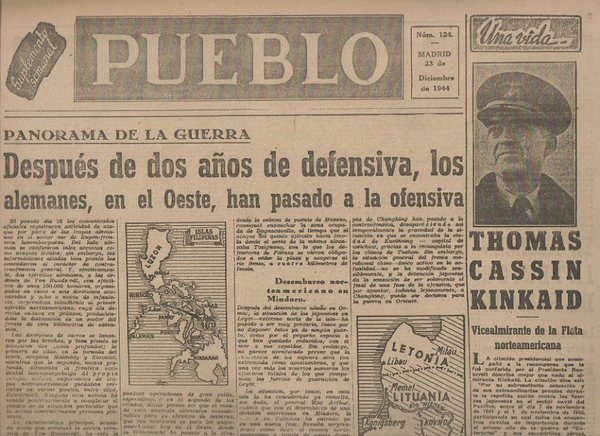 PUEBLO. SUPLEMENTO SEMANAL. NUM. 124. MADRID,23 DE DICIEMBRE DE 1944.