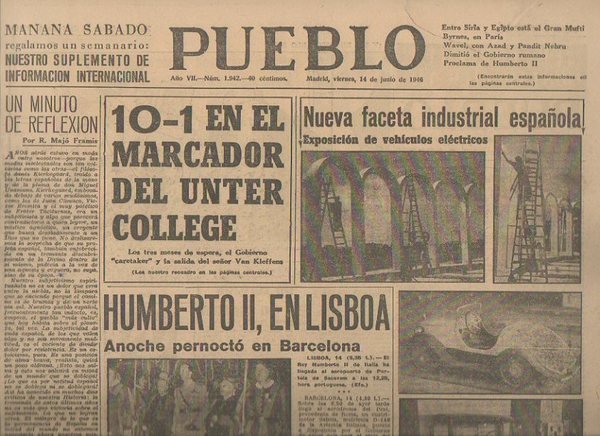 PUEBLO. AÑO VII. NUM. 1.942. MADRID, VIERNES, 14 DE JUNIO …