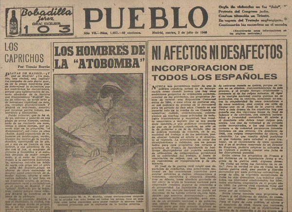 PUEBLO. AÑO VII. NUM. 1.957. MADRID, MARTES, 2 DE JULIO …