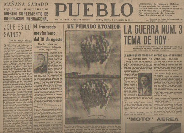 PUEBLO. AÑO VII. NUM. 1.990. MADRID, VIERNES, 9 de AGOSTO …