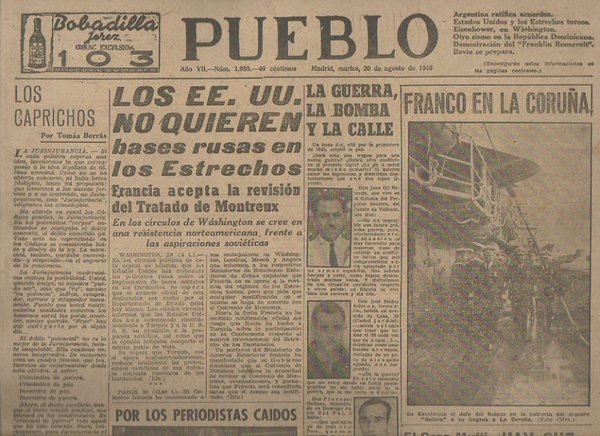 PUEBLO. AÑO VII. NUM. 1.999. MADRID, MARTES, 20 DE AGOSTO …