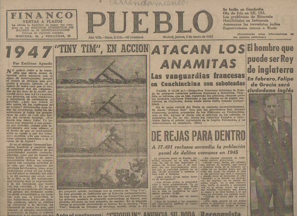 PUEBLO. AÑO VIII. NUM. 2.114. MADRID, JUEVES, 2 DE ENERO …