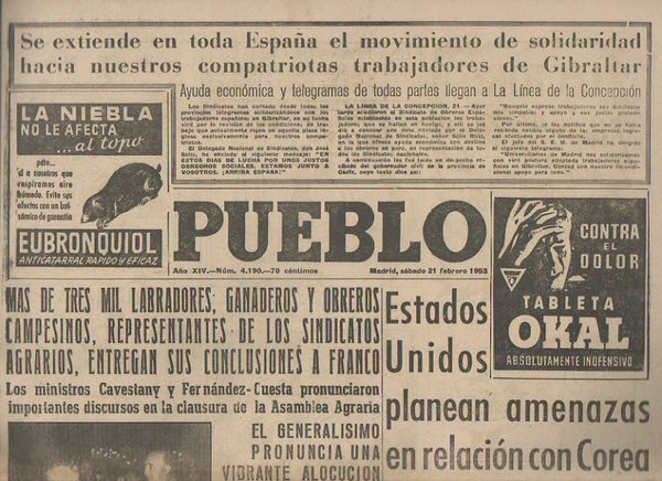 PUEBLO. AÑO XIV. NUM. 4.190. MADRID, SABADO 21 DE FEBRERO …