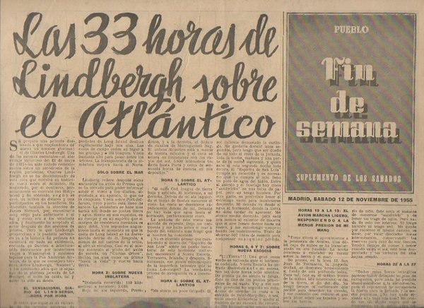 PUEBLO. FIN DE SEMANA. SUPLEMENTO DE LOS SABADOS. MADRID, SABADO …