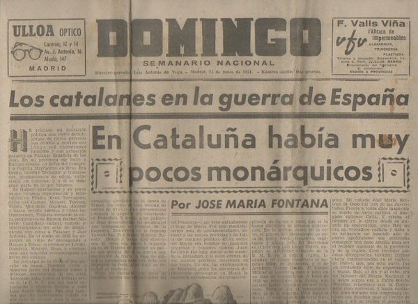 DOMINGO. SEMANARIO NACIONAL. AÑO XV. NUMERO 750. MADRID, 24 DE …