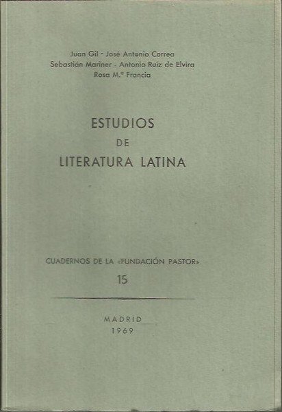CUADERNOS DE LA FUNDACION PASTOR. N. 15. ESTUDIOS DE LITERATURA …