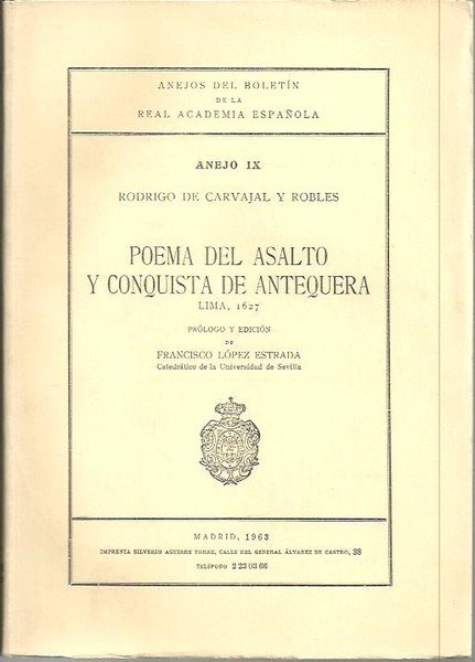 ANEJOS DEL BOLETIN DE LA REAL ACADEMIA ESPAÑOLA. ANEJO IX. …