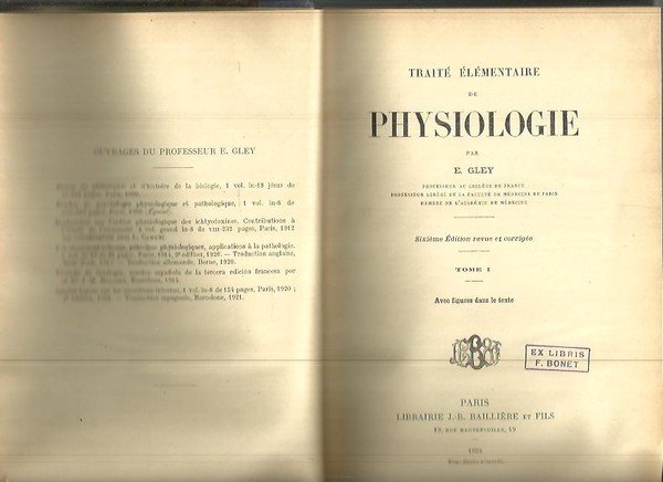 TRAITE ELEMENTAIRE DE PHYSIOLOGIE.