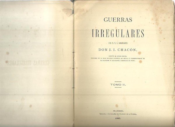 GUERRAS IRREGULARES. TOMO II.