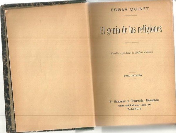 EL GENIO DE LAS RELIGIONES.