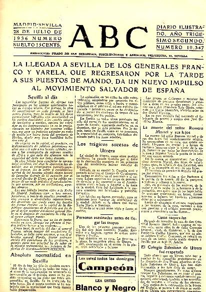ABC. DIARIO ILUSTRADO. AÑO XXXII. N. 10347. 28-JULIO-1936.