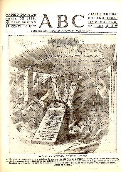 ABC. DIARIO ILUSTRADO. AÑO XXXII. N. 10362. 21-ABRIL-1939.