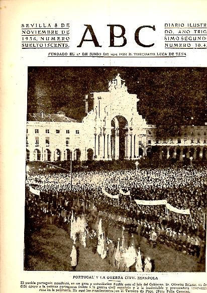 ABC. DIARIO ILUSTRADO. AÑO XXXII. N. 10435. 8-NOVIEMBRE-1936.