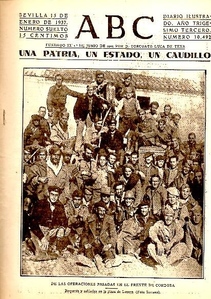 ABC. DIARIO ILUSTRADO. AÑO XXXIII. N. 10492. 15-ENERO-1937.