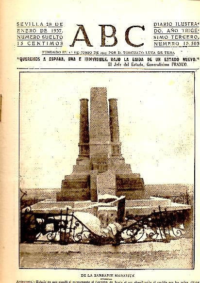 ABC. DIARIO ILUSTRADO. AÑO XXXIII. N. 10503. 28-ENERO-1937.