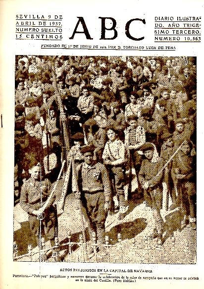 ABC. DIARIO ILUSTRADO. AÑO XXXIII. N. 10563. 9-ABRIL-1937.