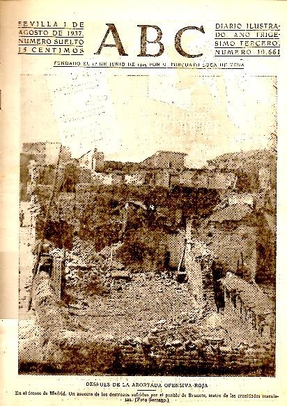 ABC. DIARIO ILUSTRADO. AÑO XXXIII. N. 10661. 1-AGOSTO-1937.