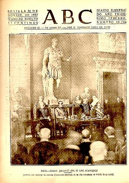 ABC. DIARIO ILUSTRADO. AÑO XXXIII. N. 10764. 30-NOVIEMBRE-1937.