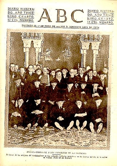 ABC. DIARIO ILUSTRADO. AÑO XXXIV. N. 10798. 8-ENERO-1938.