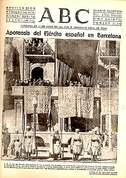 ABC. DIARIO ILUSTRADO. AÑO XXXV. N. 11150. 25-FEBRERO-1939.