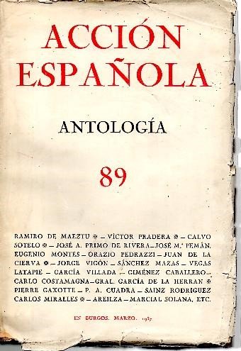 ACCION ESPAÑOLA. ANTOLOGIA.