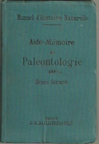 AIDE MEMOIRE DE PALEONTOLOGIE.