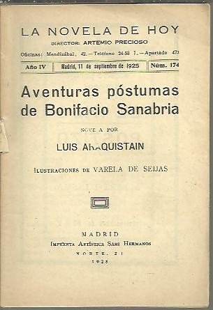 AVENTURAS POSTUMAS DE BONIFACIO SANABRIA.