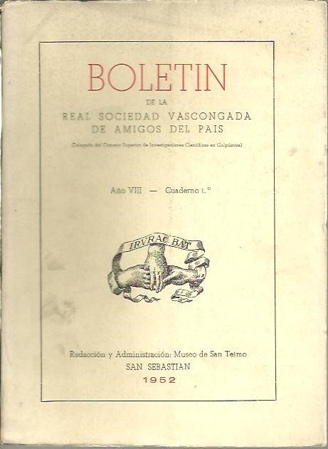 BOLETIN DE LA REAL SOCIEDAD VASCONGADA DE LOS AMIGOS DEL …