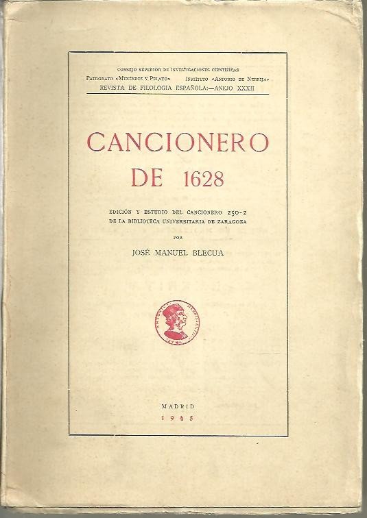 CANCIONERO DE 1628. EDICION Y ESTUDIO DEL CANCIONERO 250-2 DE …