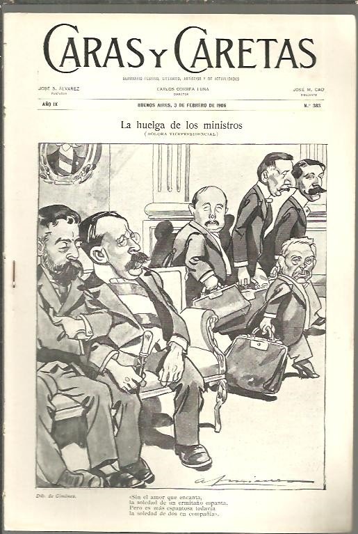 CARAS Y CARETAS. SEMANARIO FESTIVO, LITERARIO, ARTISTICO Y DE ACTUALIDADES. …