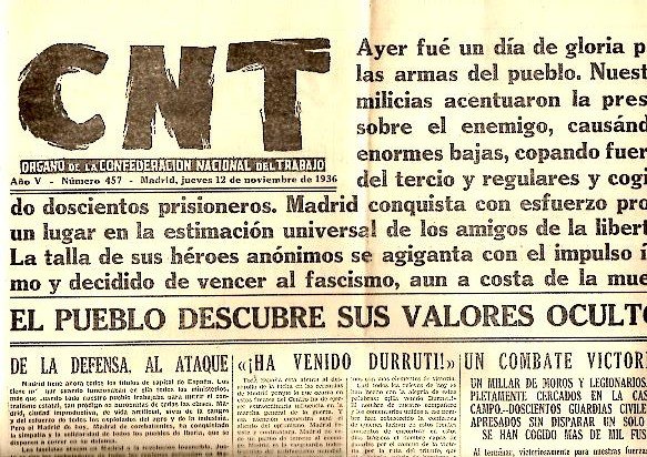 CNT. ORGANO DE LA CONFEDERACION NACIONAL DEL TRABAJO. AÑO V. …