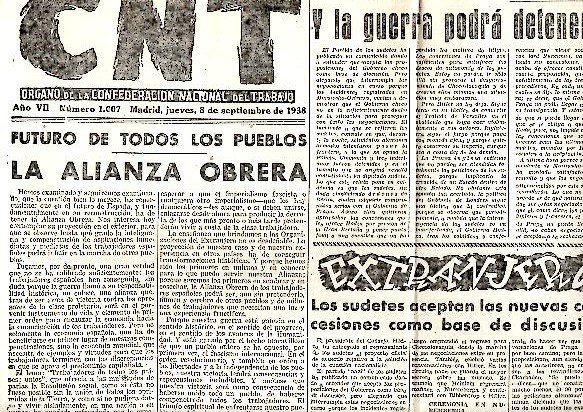 CNT. ORGANO DE LA CONFEDERACION NACIONAL DEL TRABAJO. AÑO VII. …