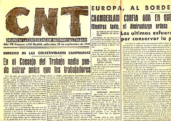 CNT. ORGANO DE LA CONFEDERACION NACIONAL DEL TRABAJO. AÑO VII. …