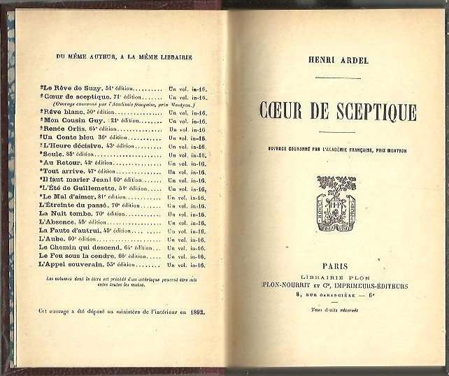 COEUR DE SCEPTIQUE.