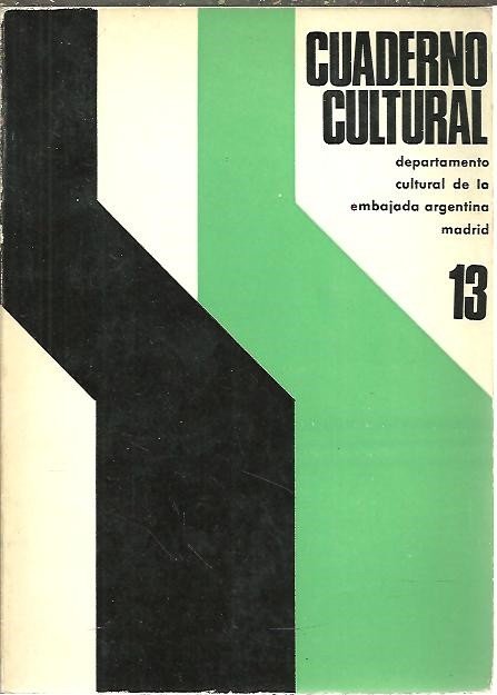 CUADERNO CULTURAL DE LA EMBAJADA ARGENTINA EN ESPAÑA.