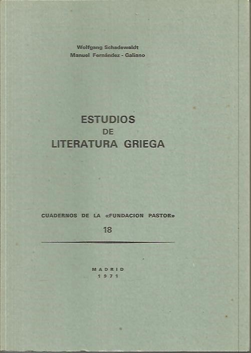 CUADERNOS DE LA FUNDACION PASTOR. N. 18. ESTUDIOS DE LITERATURA …
