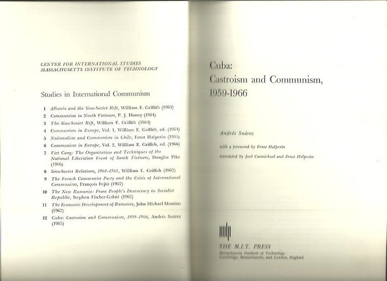 CUBA. CASTROISM AND COMMUNISM, 1959-1966.