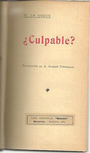 ¿CULPABLE?.