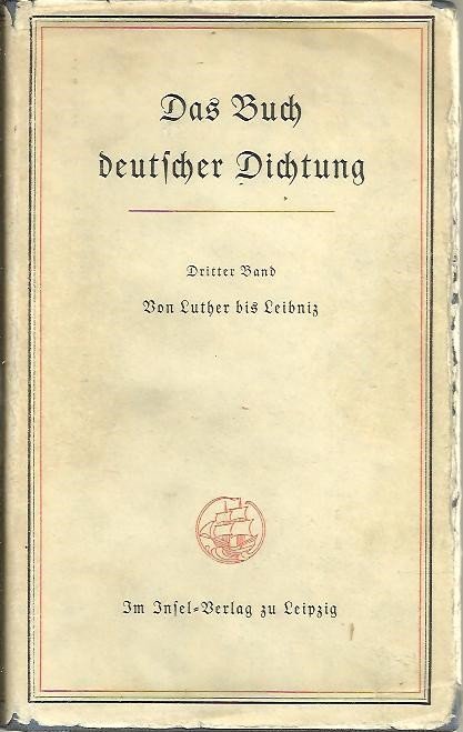DAS BUCH DEUTSCHER DICHTUNG.