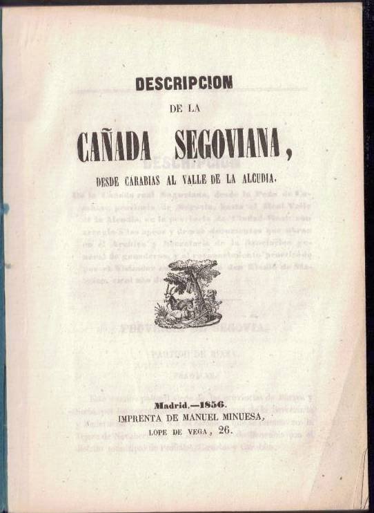 DESCRIPCION DE LA CAÑADA SEGOVIANA, DESDE CARABIAS AL VALLE DE …