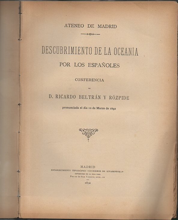 DESCUBRIMIENTO DE LA OCEANIA POR LOS ESPAÑOLES.