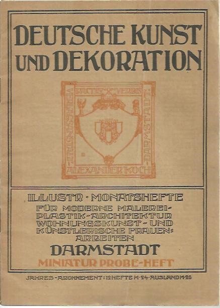 DEUTSCHE KUNST UND DEKORATION.
