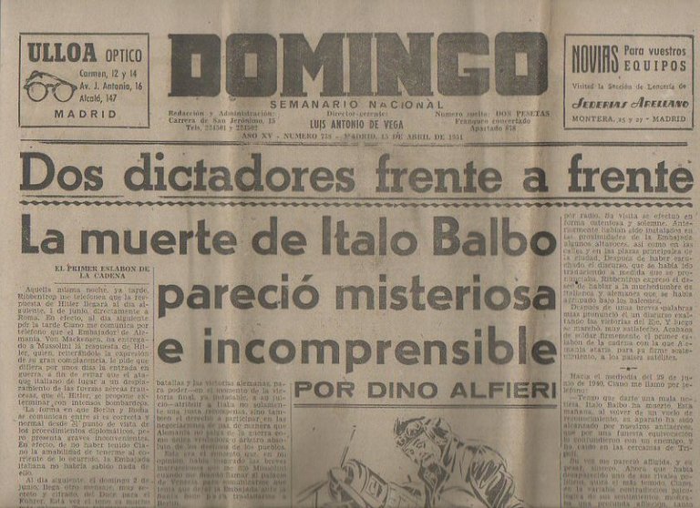 DOMINGO. SEMANARIO NACIONAL. AÑO XV. N. 738. MADRID, 15 DE …