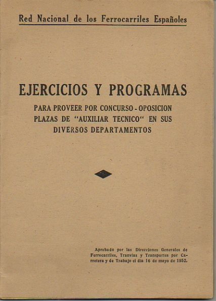 EJERCICIOS Y PROGRAMAS PARA PROVEER POR CONCURSO-OPOSICION PLAZAS DE AUXILIAR …