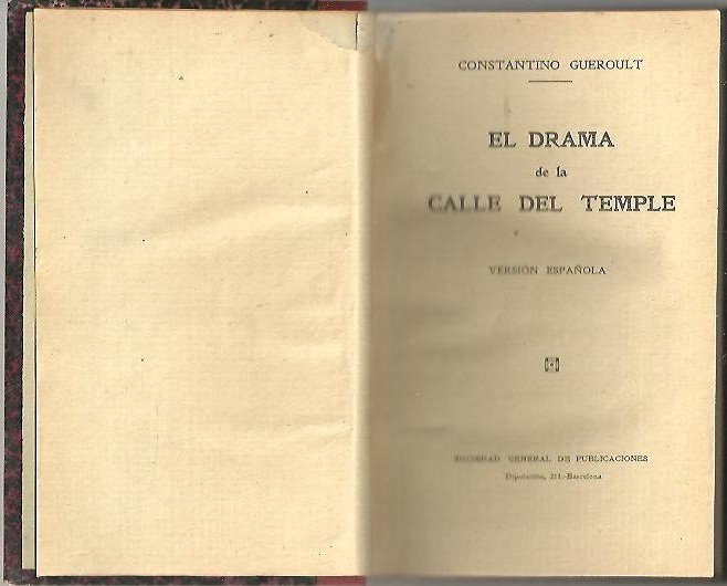 EL DRAMA DE LA CALLE DEL TEMPLE.