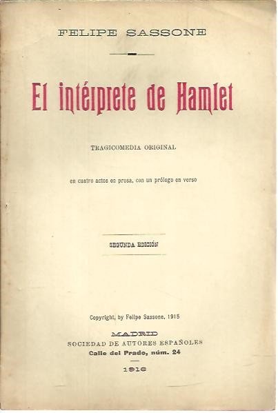 EL INTERPRETE DE HAMLET.