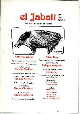 EL JABALI. REVISTA ILUSTRADA DE POESIA. N. 3. 1994. AÑO …