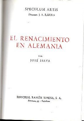EL RENACIMIENTO EN ALEMANIA.