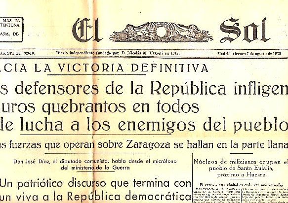 EL SOL. AÑO XX. N. 5916. 7-AGOSTO-1936.